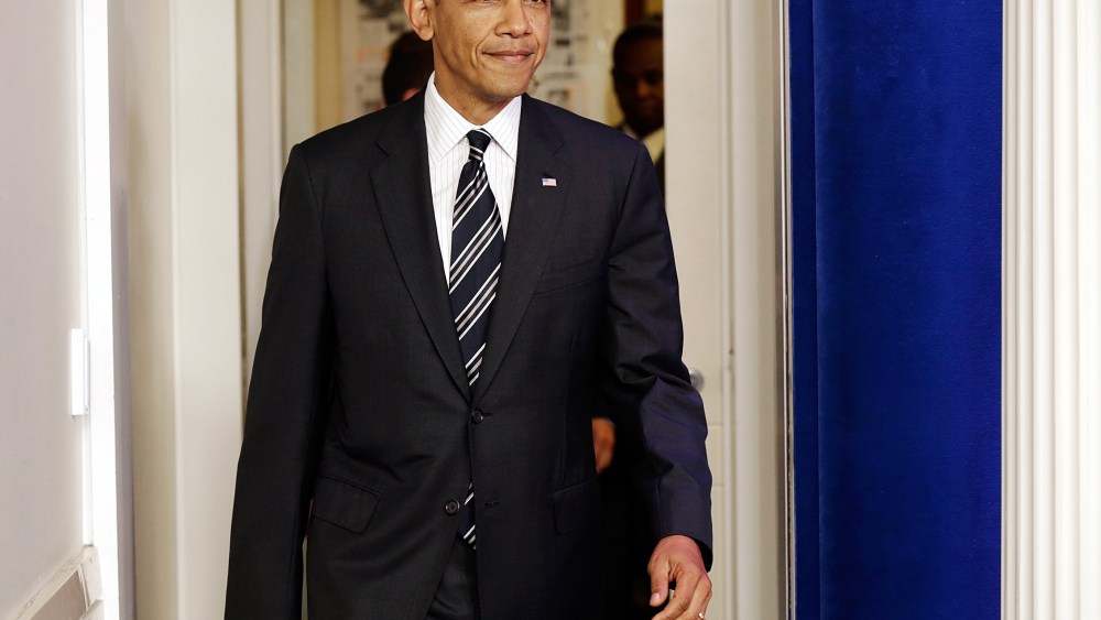 President Obama Makes Statement In Brady Briefing Room
