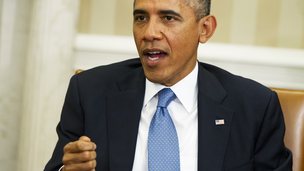US President Barack Obama speaks about the possible government shutdown