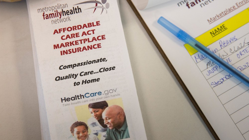 A pamphlet for the Affordable Care Act