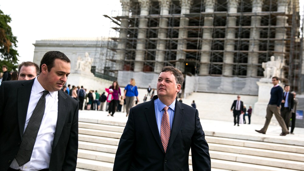 Shaun McCutcheon (C) plaintiff in a case of McCutcheon v. Federal Election Commission