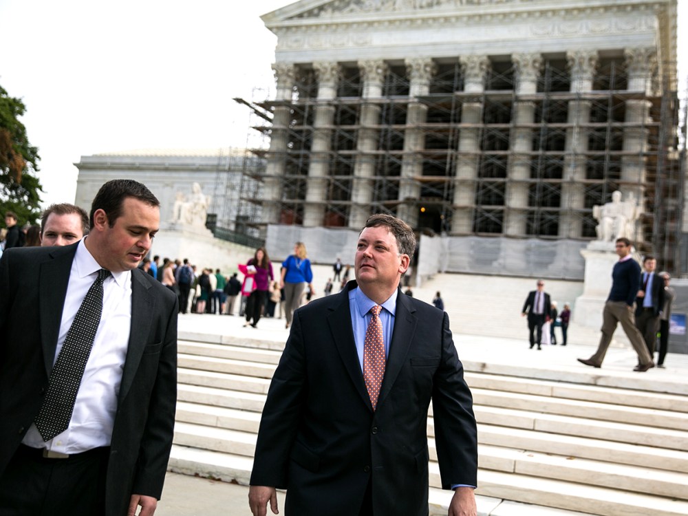 Shaun McCutcheon (C) plaintiff in a case of McCutcheon v. Federal Election Commission