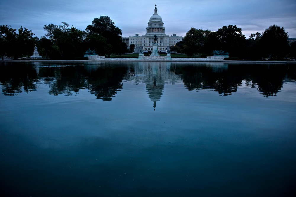 A view of Capitol Hill Oct. 16, 2013 in Washington, DC.