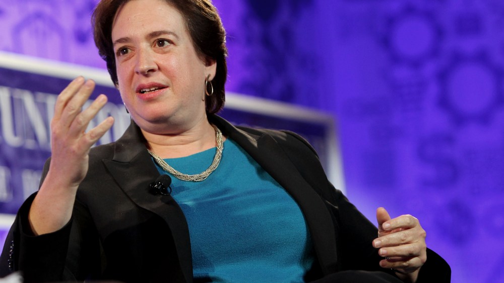 Associate Justice of the U.S. Supreme Court Elena Kagan speaks onstage on Oct. 16, 2013 in Washington, DC. (Photo by Paul Morigi/Getty for FORTUNE)