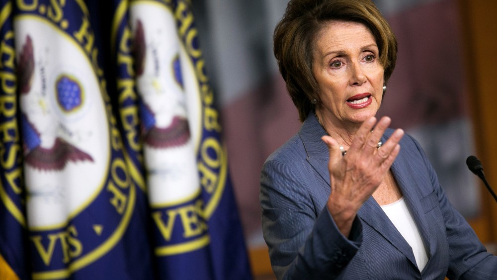 House Minority Leader Rep. Nancy Pelosi (D-CA) speaks during a news conference, on Capitol Hill, Oct. 17, 2013 in Washington, DC.