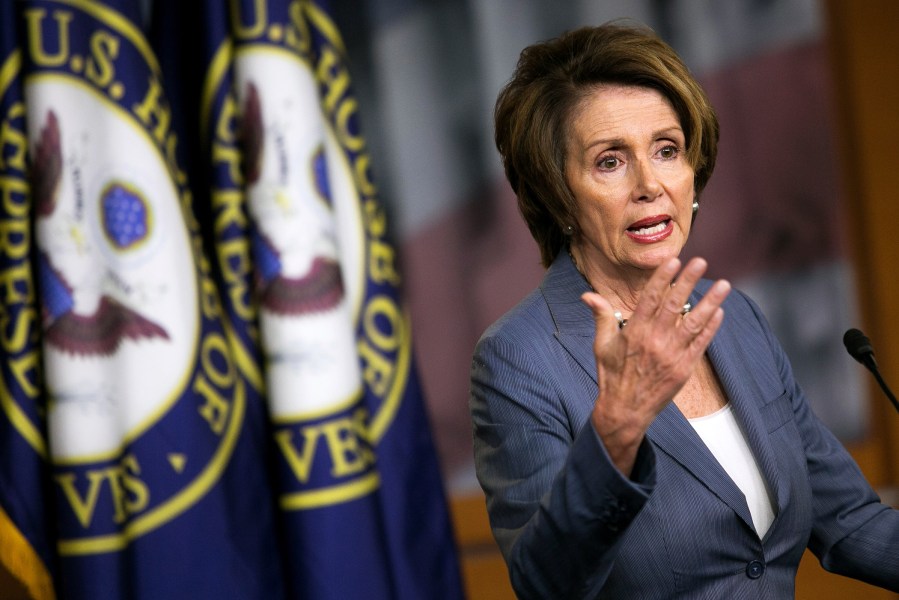 House Minority Leader Rep. Nancy Pelosi (D-CA) speaks during a news conference, on Capitol Hill, Oct. 17, 2013 in Washington, DC.