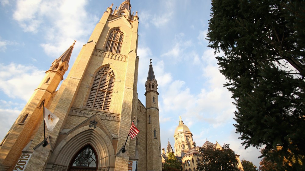 A general view of buildings on the campus of Notre Dame University, Oct. 19, 2013 in South Bend, Ind. (Photo by Jonathan Daniel/Getty)