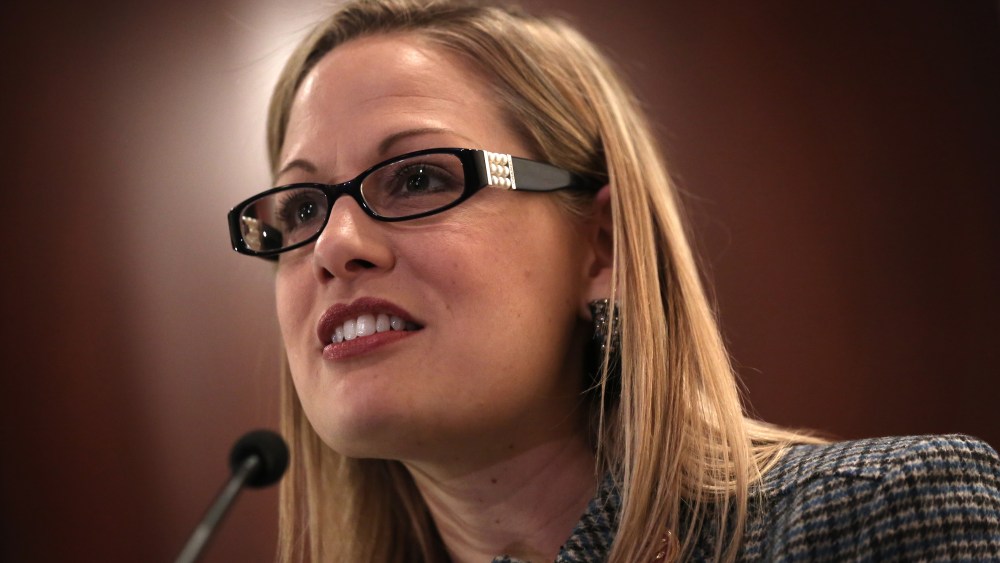 U.S. Rep. Kyrsten Sinema (D-AZ) speaks during a discussion on immigration reform October 23, 2013 on Capitol Hill in Washington, DC.