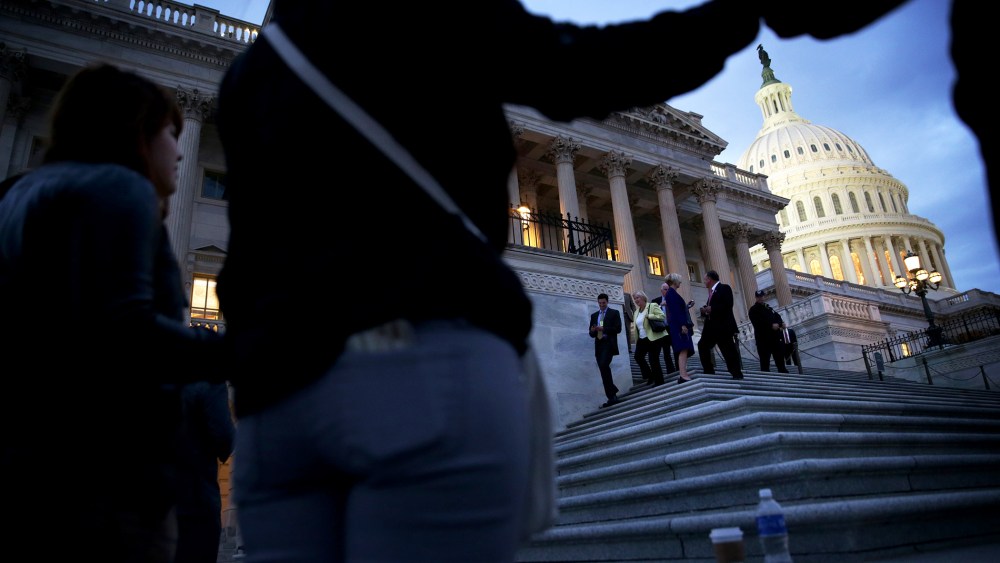 Activists rally for immigration reform in front of the U.S. Capitol, Oct. 23, 2013.