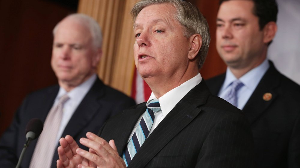Image: Graham, McCain, GOP Senators Hold News Conference On Benghazi