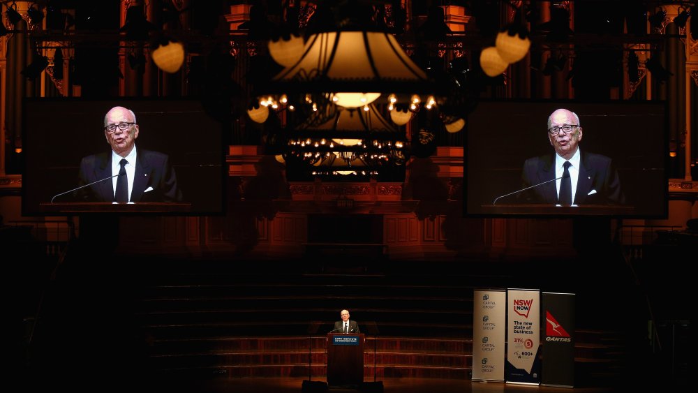 News Corp executive chairman, Rupert Murdoch talks on October 31, 2013 in Sydney, Australia.