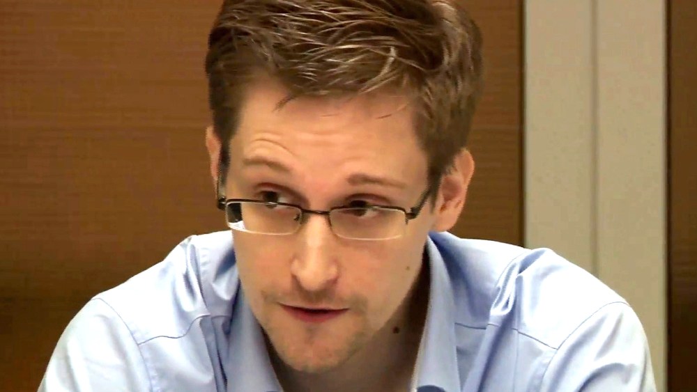 Edward Snowden during a meeting with German Green Party MP Hans-Christian Stroebele (not pictured) regarding being a witness for a possible investigation into NSA spying in Germany, on Oct. 31, 2013 in Moscow, Russia.