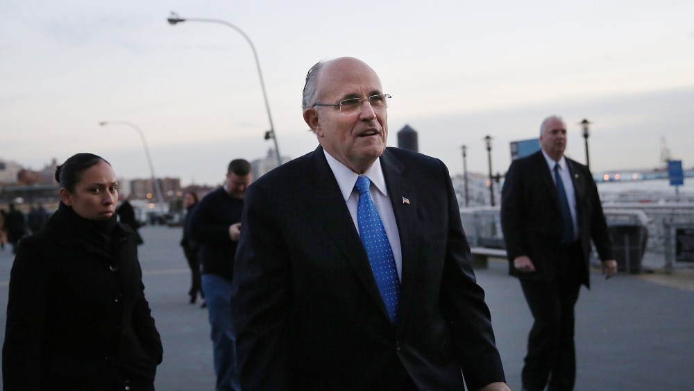 Former New York City Mayor Rudolph Giuliani in lower Manhattan on Nov. 4, 2013. (Spencer Platt/Getty)