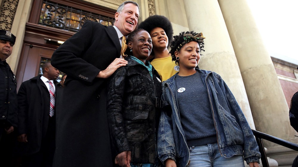 Bill de Blasio and family