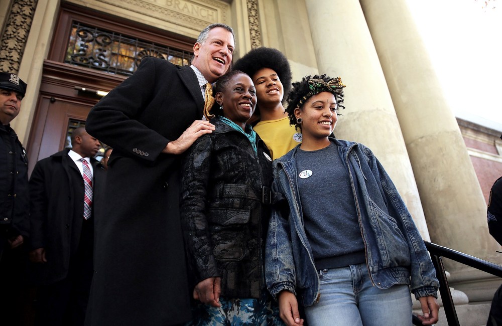Bill de Blasio and family