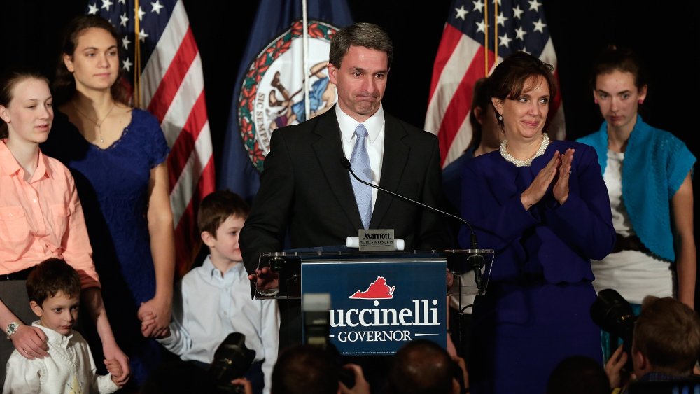 Virginia Attorney General Ken Cuccinelli concedes the state governors race to Democrat Terry McAuliffe before supporters November 5, 2013 in Richmond, Virginia.