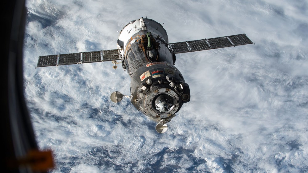 Pictured: the previous returning spacecraft, Soyuz TMA-15M, after undocking from the International Space Station on June 11, 2015. (Photo by NASA)