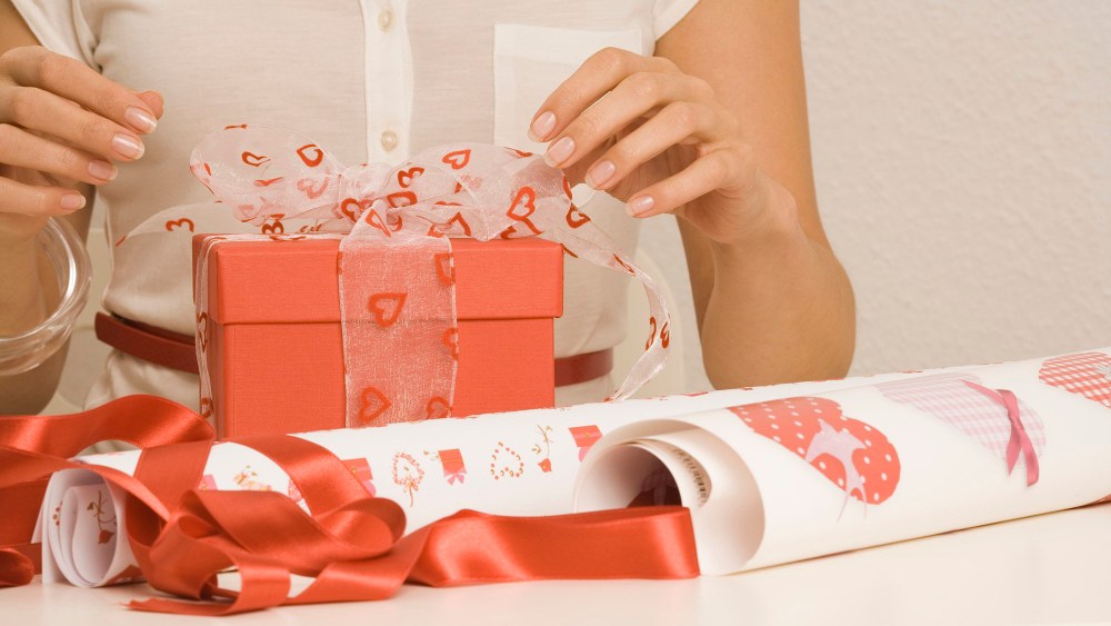 Image: Woman Wrapping Gift
