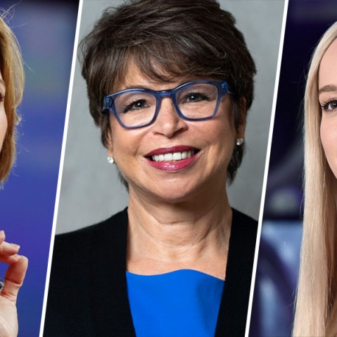 From left, Carly Fiorina, Valerie Jarrett and Brie Larson.