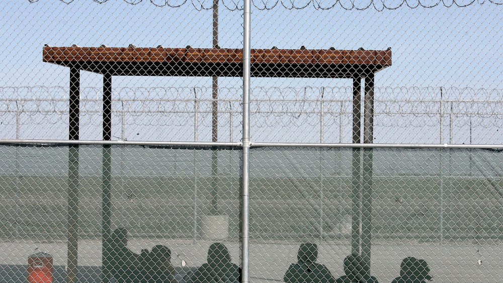 A view of immigrant detainees at the Willacy County Immigration Detention Center in Raymondville, Texas in 2007.