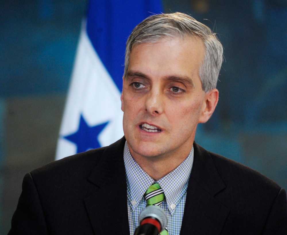 U.S. Deputy National Security Adviser Denis McDonough addresses the media in Tegucigalpa in this November 28, 2012  U.S. President Barack Obama is likely to name McDonough his next chief of staff, replacing Jack Lew after his nomination to be treasury...