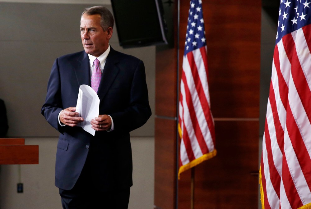 Speaker of the House John Boehner on Capitol Hill in Washington, March 26, 2014.