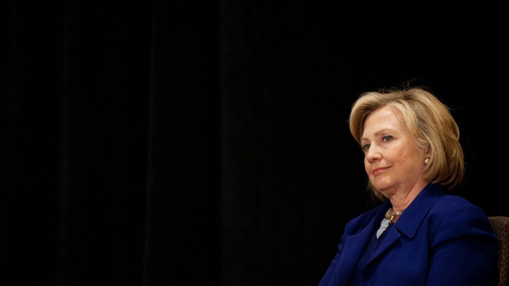 Hillary Clinton appears at an event on Oct. 23, 2014. (Photo by Bryan Smith/Zuma)