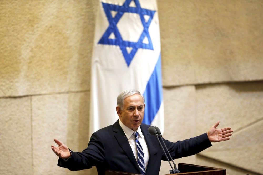 Israel's Prime Minister Benjamin Netanyahu addresses the plenum at Israel's parliament in Jerusalem May 4, 2015. (Photo by Ronen Zvulun/Reuters)