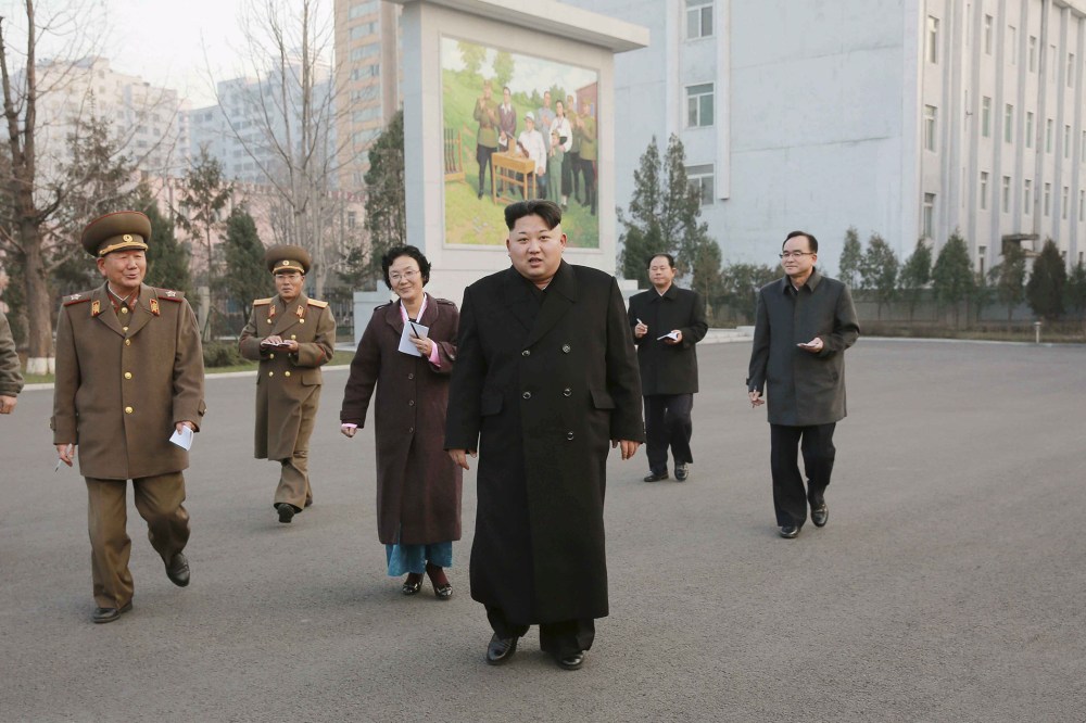 North Korean leader Kim Jong Un (C) visits the Phyongchon Revolutionary Site, in this undated photo released by North Korea's Korean Central News Agency (KCNA) in Pyongyang on Dec. 10, 2015. (Photo by KCNA/Reuters)