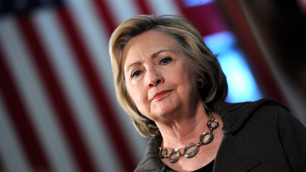 Former Secretary of State and Democratic presidential candidate Hillary Clinton speaks during a town hall meeting at Keene High School, N.H., Jan. 3, 2016. (Photo by Dennis Van Tine/Future-Image/ZUMA)