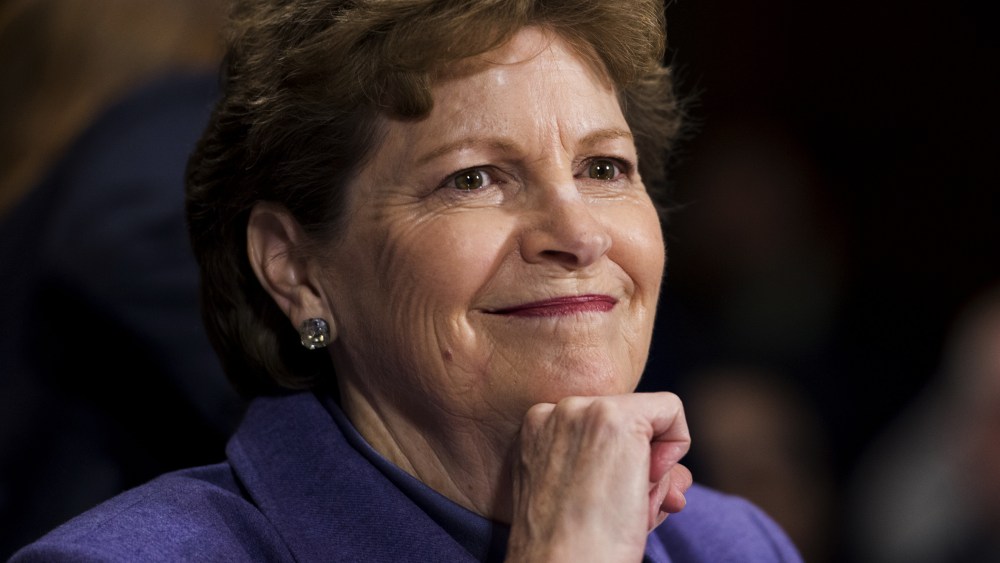Sen. Jeanne Shaheen testifies during a Senate Judiciary Committee hearing, Jan. 27, 2016. (Photo By Bill Clark/CQ Roll Call/ZUMA)