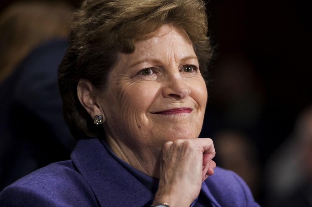 Sen. Jeanne Shaheen testifies during a Senate Judiciary Committee hearing, Jan. 27, 2016. (Photo By Bill Clark/CQ Roll Call/ZUMA)