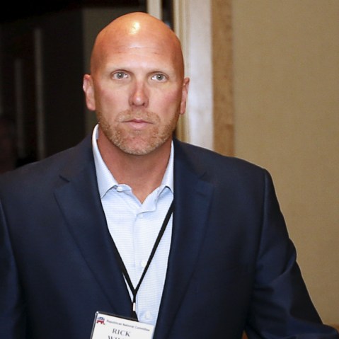 Donald Trump's campaign adviser Rick Wiley walks into the reception at the RNC Spring Meeting at the Diplomat Resort in Hollywood, Fla., April 21, 2016. (Photo by Joe Skipper/Reuters/ZUMA)