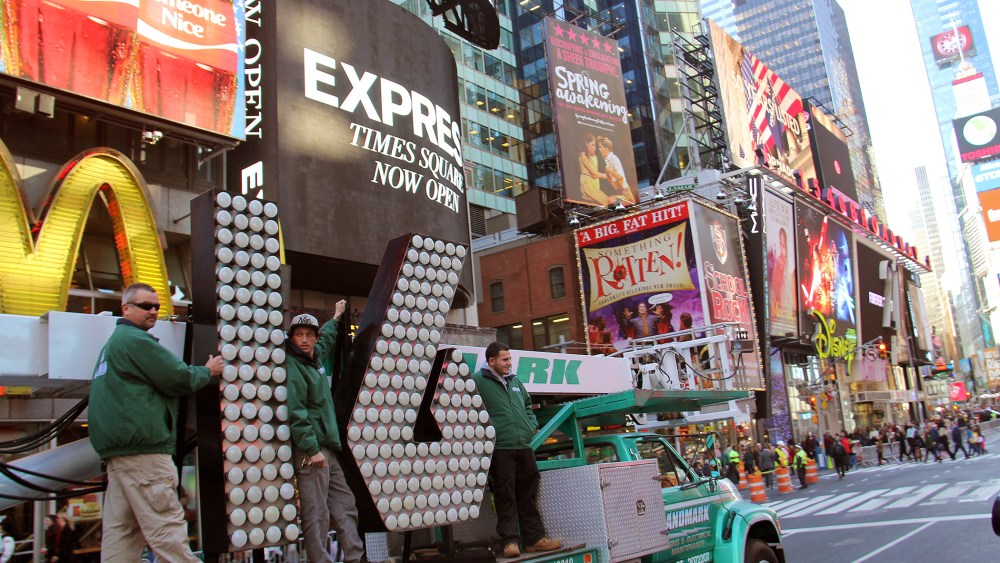 2016 arriving in Times Square, December 15, 2015.