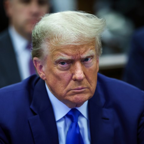 Donald Trump during his civil fraud trial at New York State Supreme Court in New York City on Oct. 24, 2023.