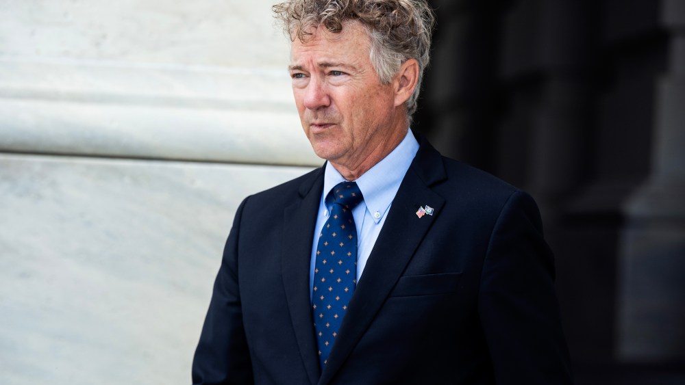Sen. Rand Paul, R-Ky., leaves the U.S. Capitol on Sept. 30, 2021.