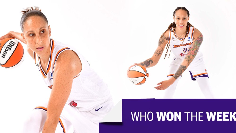 Image: Dianna Taurasi and Brittney Griner of the Phoenix Mercury.