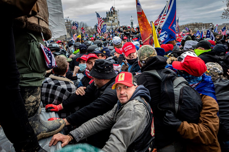 Image: A pro-Trump mob breach the Capitol on Jan. 6, 2021.