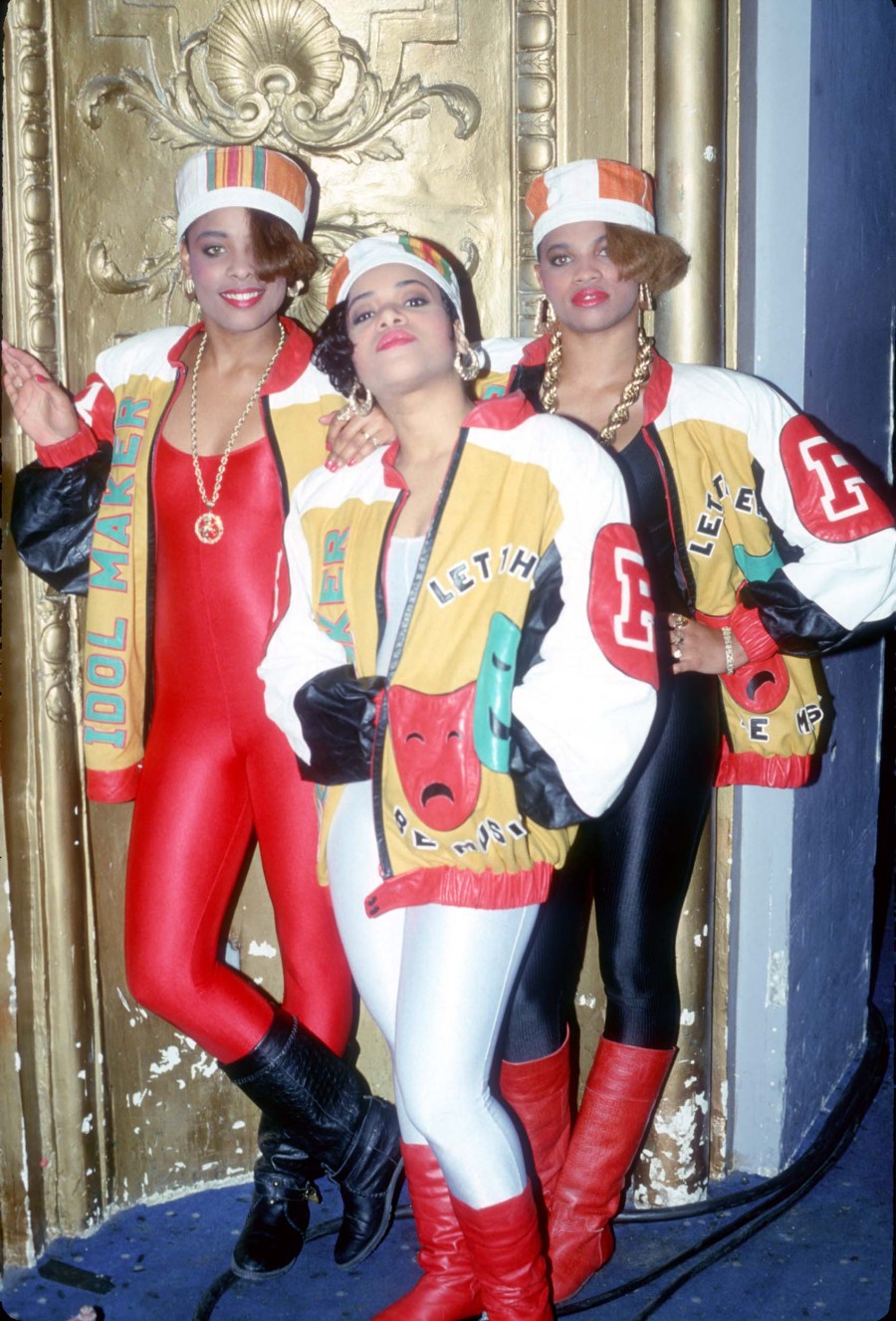 Salt-N-Pepa photographed in 1988 wearing their outfits from the 