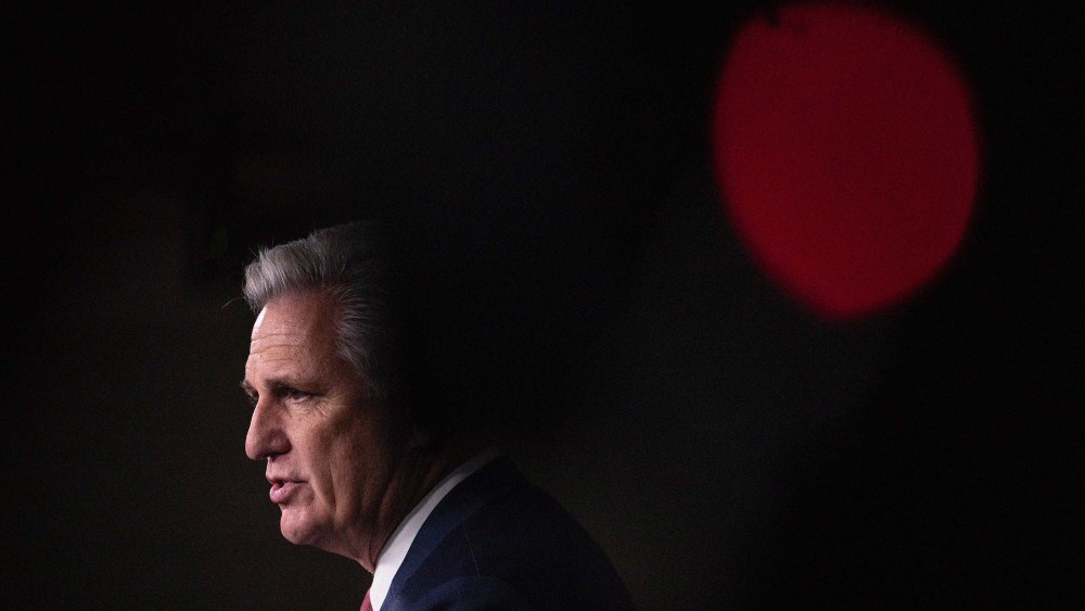 House Minority Leader Kevin McCarthy speaks during a weekly news conference on December 12, 2019 in Washington, DC.
