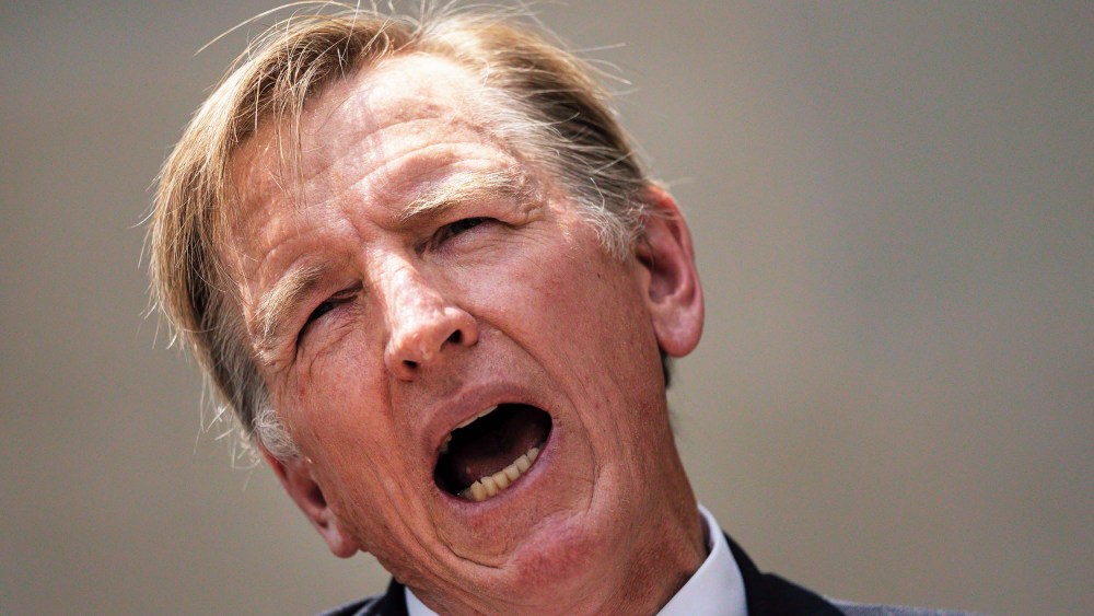 Rep. Paul Gosar speaks during a news conference outside the U.S. Department of Justice on July 27, 2021 in Washington, DC.