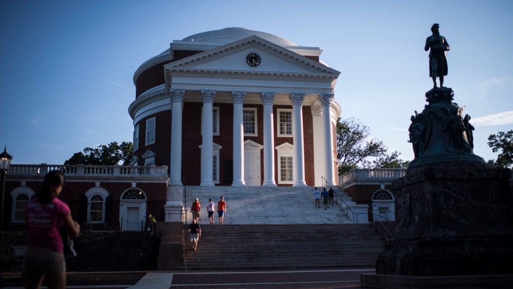 Image: The University of Virginia campus in Charlottesville.