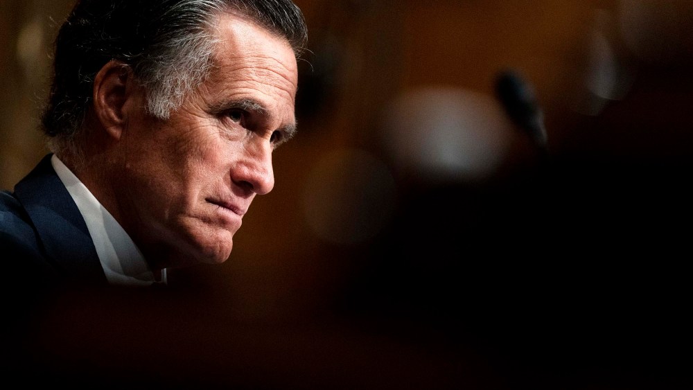Senator Mitt Romney attends a Senate Health, Education, Labor, and Pensions Committee hearing on July 20, 2021 in Washington, DC.