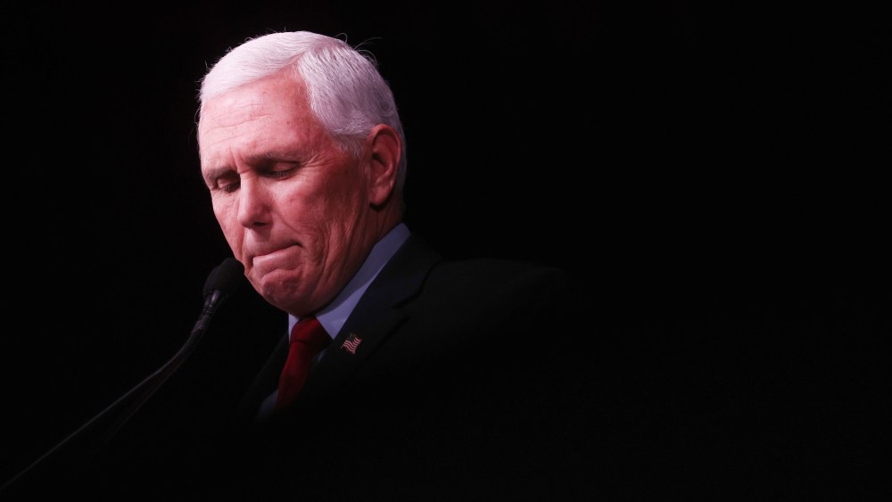 Former Vice President Mike Pence Addresses A Stanford College Republicans Forum