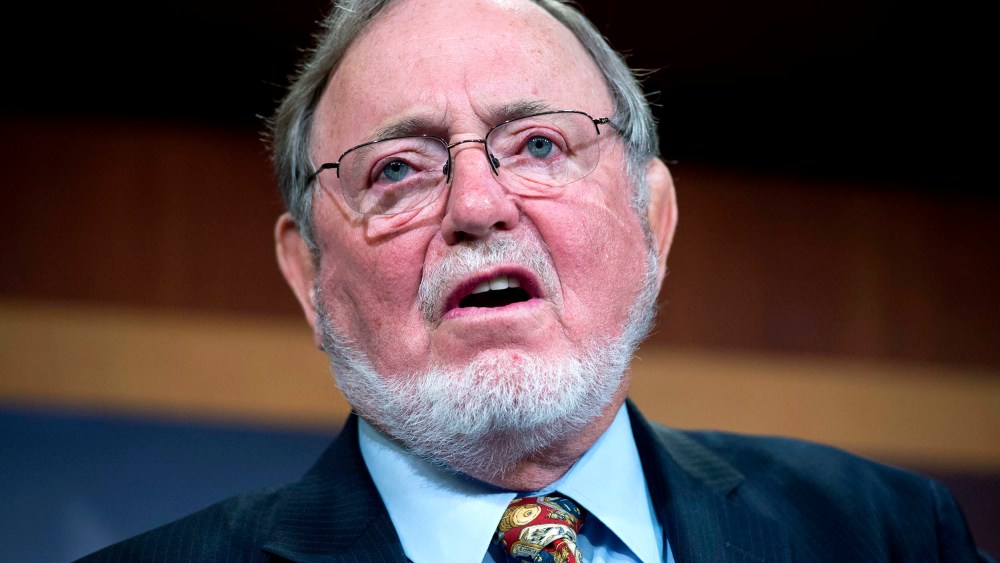 Rep. Don Young at a news conference in the Capitol's Senate studio on Jan. 26, 2015.
