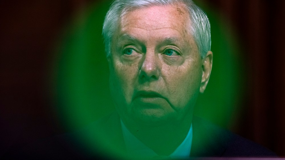 Sen. Lindsey Graham during a committee hearing on Nov. 16, 2021.