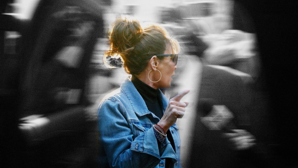 Sarah Palin leaves court after her defamation case against New York Times was dismissed on February 15 in New York City.