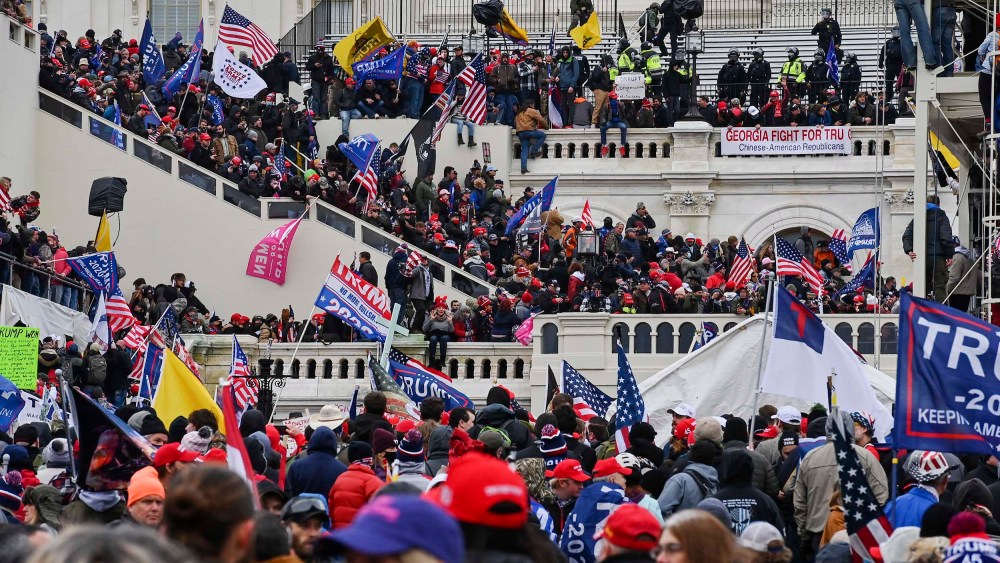 WASHINGTON, DC - JANUARY 6: Protesters take over the Inaugural