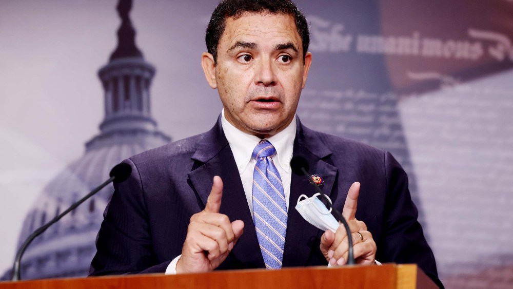 Rep. Henry Cuellar speaks on southern border security and illegal immigration during a news conference at the U.S. Capitol on July 30, 2021.