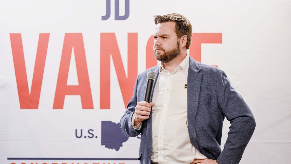 J.D. Vance during a campaign event in Huber Heights