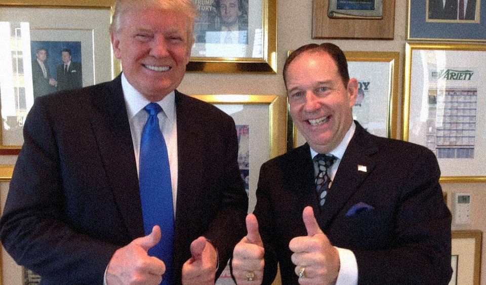 Image: Former President Donald Trump and Charles Herbster.